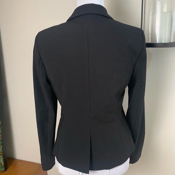 Calvin Klein Siz 4 Blazer Jacket Black Career Office Minimalist Capsule Wardrobe - Picture 10 of 13